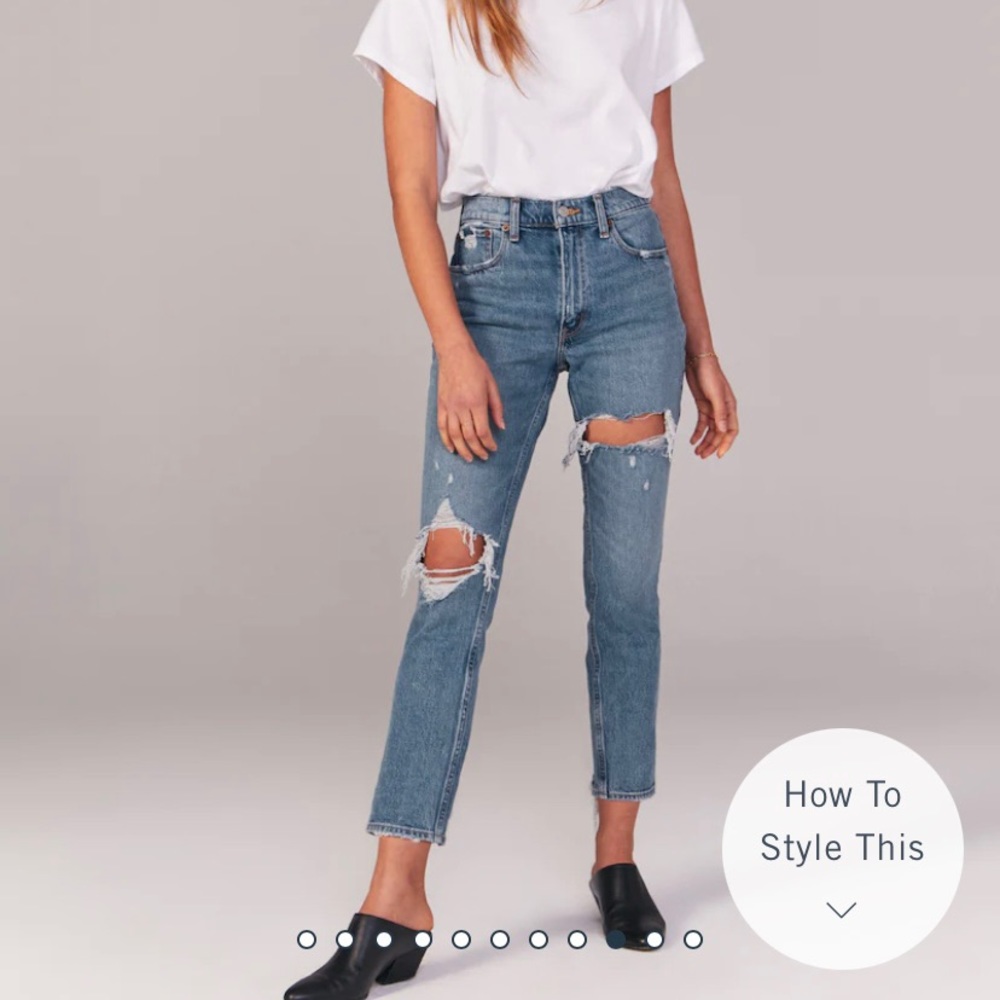 Abercrombie High Rise Mom Jean